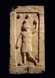Relieve que representa a un malabarista de la estela de Settimia Spica